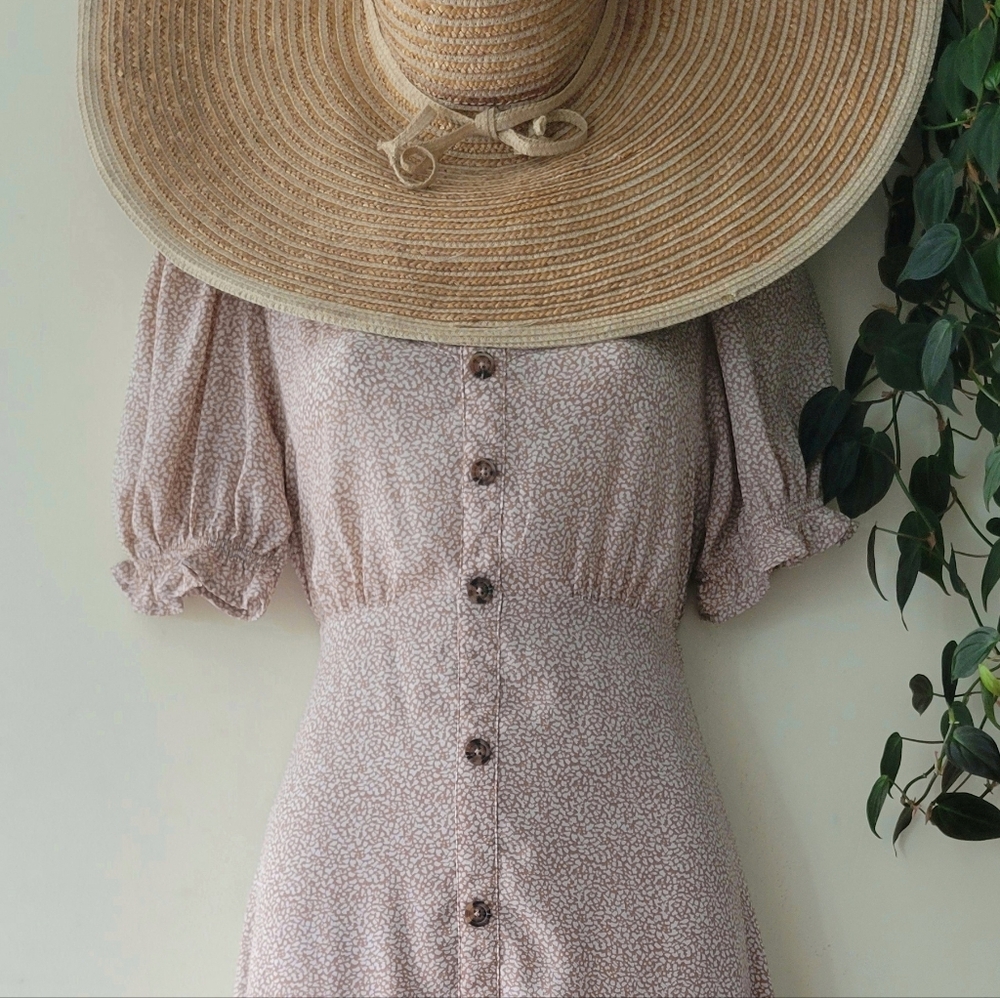 Sienna Sky Vintage style Puff Sleeve Dress Sz.S - Picture 2 of 14